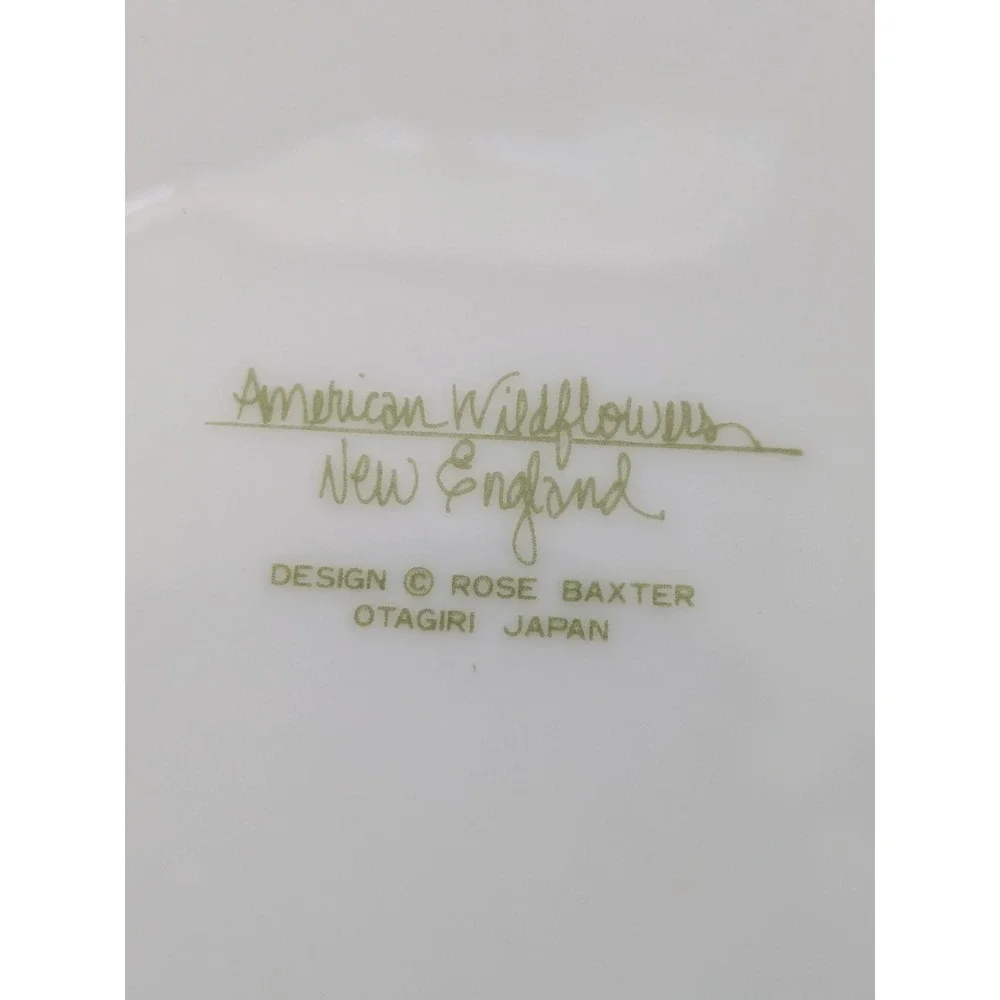 Vintage Set of 4‎ Otagiri American Wildflowers New England Salad Plates 8.25